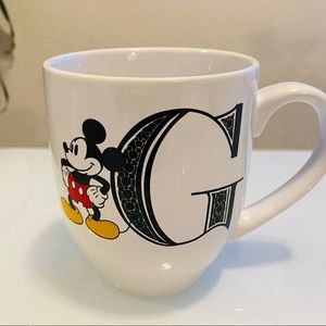 DISNEY MICKEY MOUSE MONOGRAM LETTER MUG